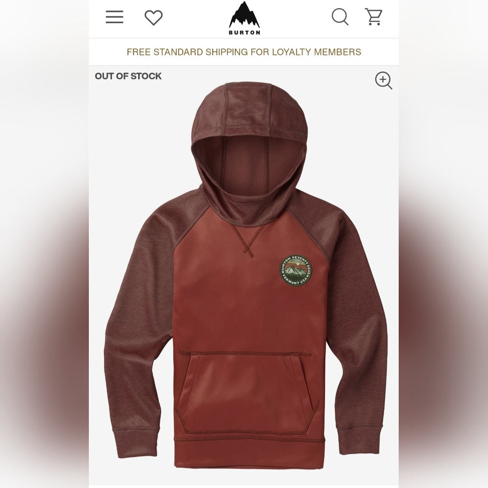 NWOT Kids Burton Hoodie - size XL